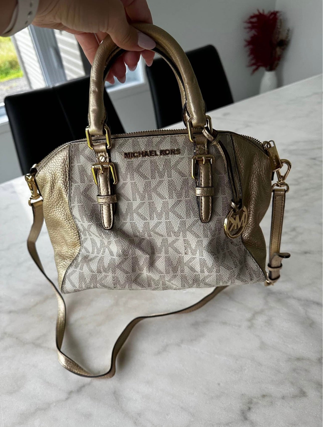 Michael Kors Gold Satchel