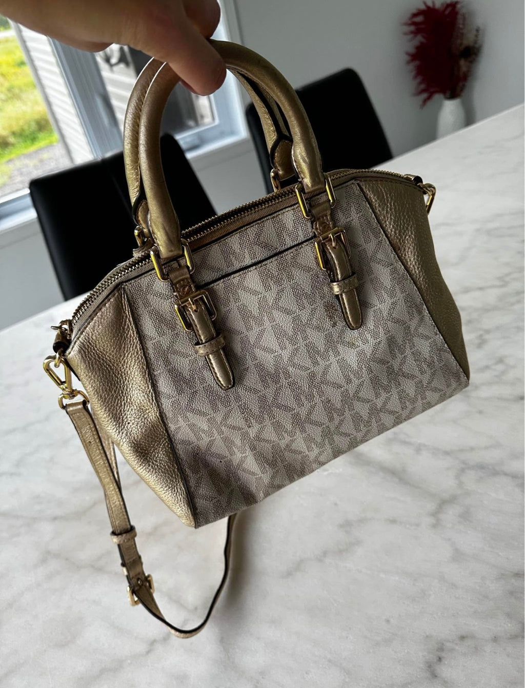 Michael Kors Gold Satchel