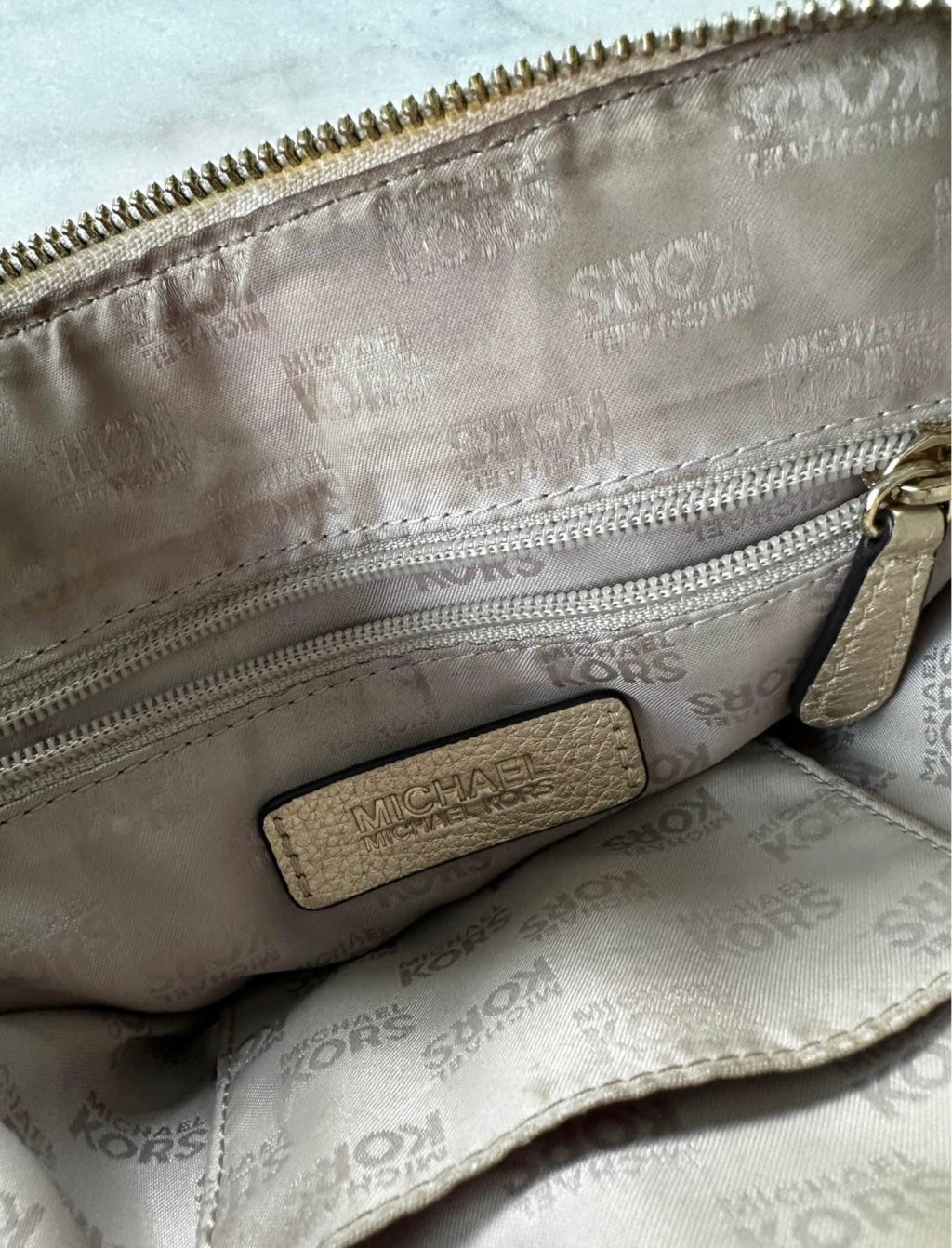 Michael Kors Gold Satchel