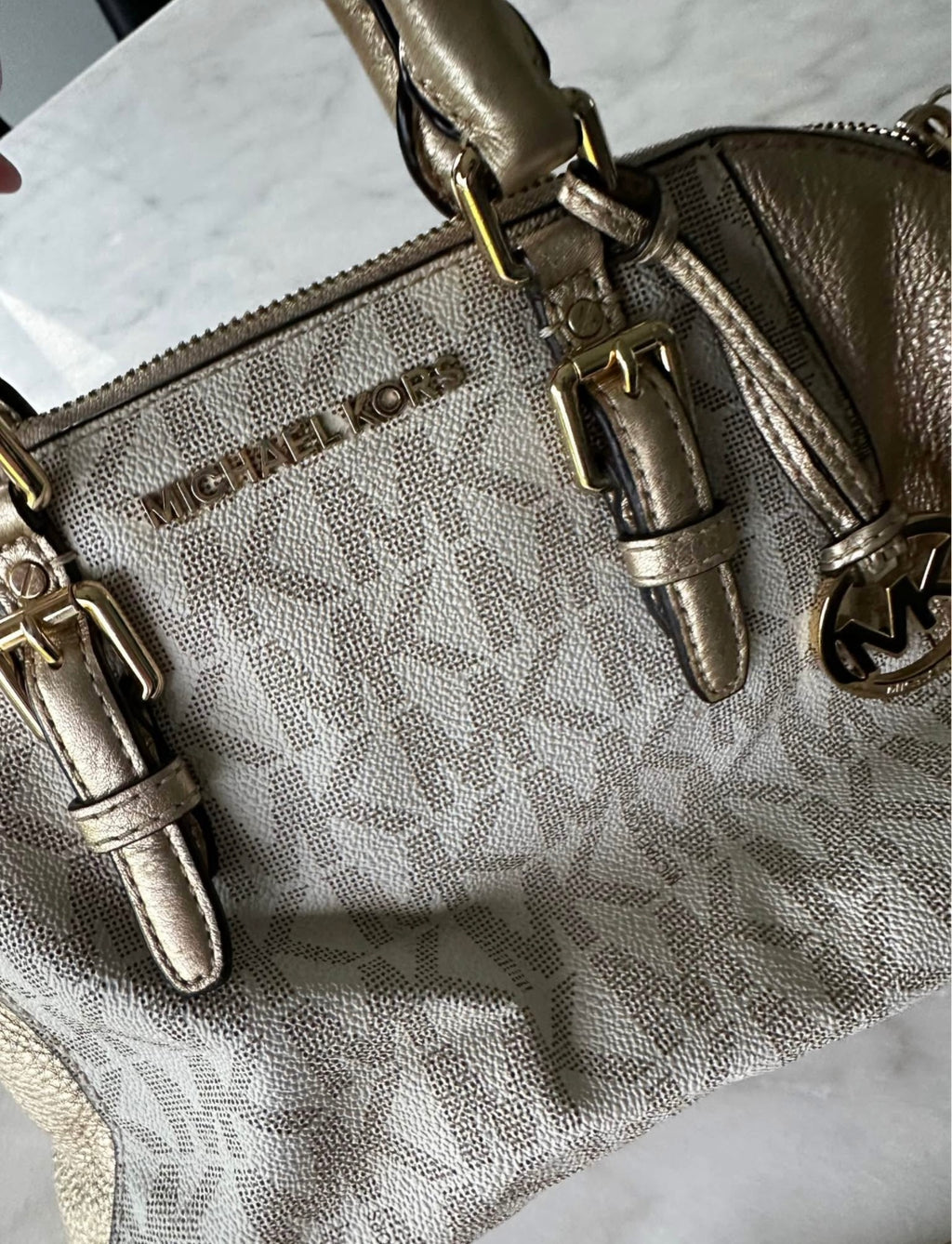 Michael Kors Gold Satchel