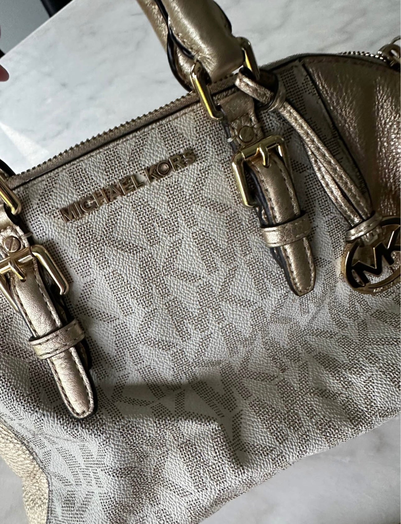 Michael Kors Gold Satchel